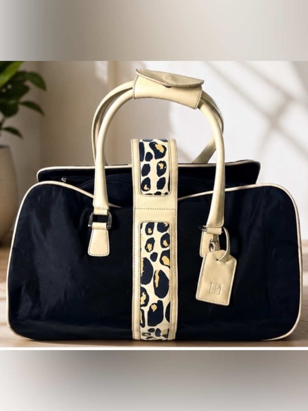 Diane Von Furstenberg Animal Print w/ Lock Rolling Carrier Luggage